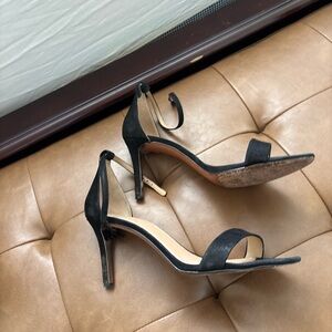 Tory Burch Black Open-Toe Heels